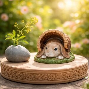 1999 Home Interiors & Gifts "Bunny Buddies" ceramic Figurine 14062-99